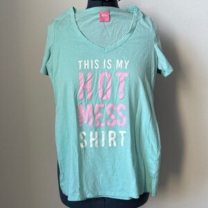 Jenni Light Teal 'Hot Mess' PJ Set